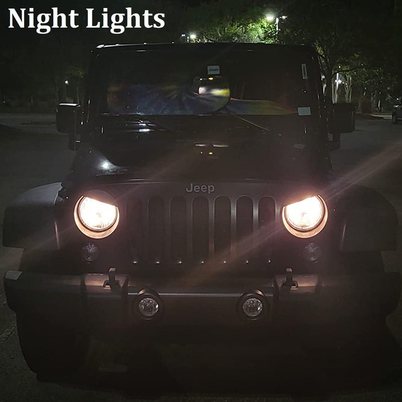 Bolaxin for Jeep Accessories Angry Bird Style Headlight Lamps Cover Ring Trim Compatible with Wrangler JK & Unlimited 2007-2018 Mods Decor (Black) - Image 4